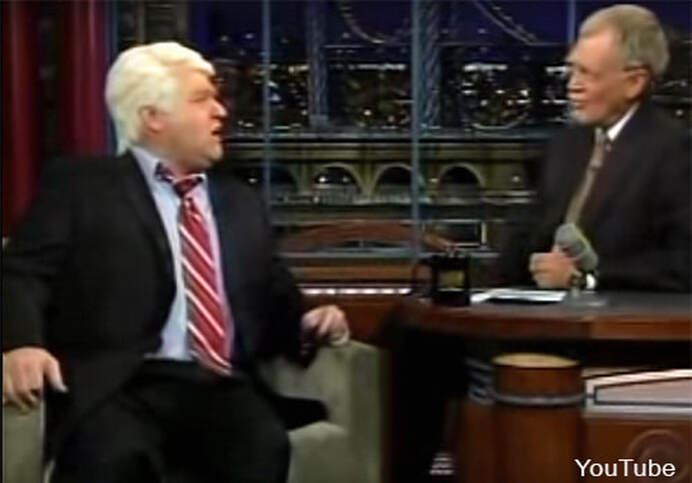 Frank Caliendo impersonating John Madden on the Late Show with David Letterman