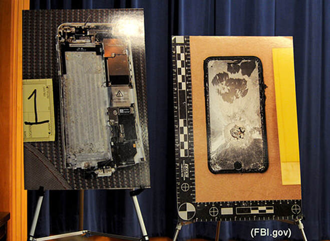 Terrorist's two iPhones